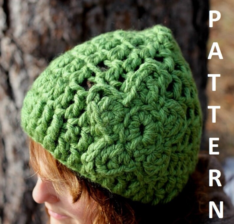 Instant Download Crochet Beanie Pattern Flower Beanie Hat Etsy