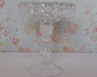 Crystal Glass Cake Stand, 6 Inch Small Cake Stand, Dessert Pedestal Stand, Weddings, Baby Shower, Small Dessert Stand