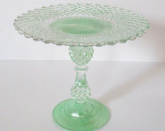 Mint Green Glass Cake Stand, 8" Cake Stand, Cupcake Stand, Mint Green Cake Stand, Mint Baby Shower, Mint Green Wedding