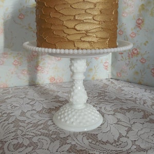 Hobnail milk glass cake stand hot sale
