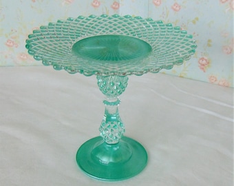 Emerald Green Glass Cake Stand, 8" Cake Stand, Cupcake Stand, Emerald Green Wedding Cake Stand, Green Baby Shower, Green Wedding Cake Stand