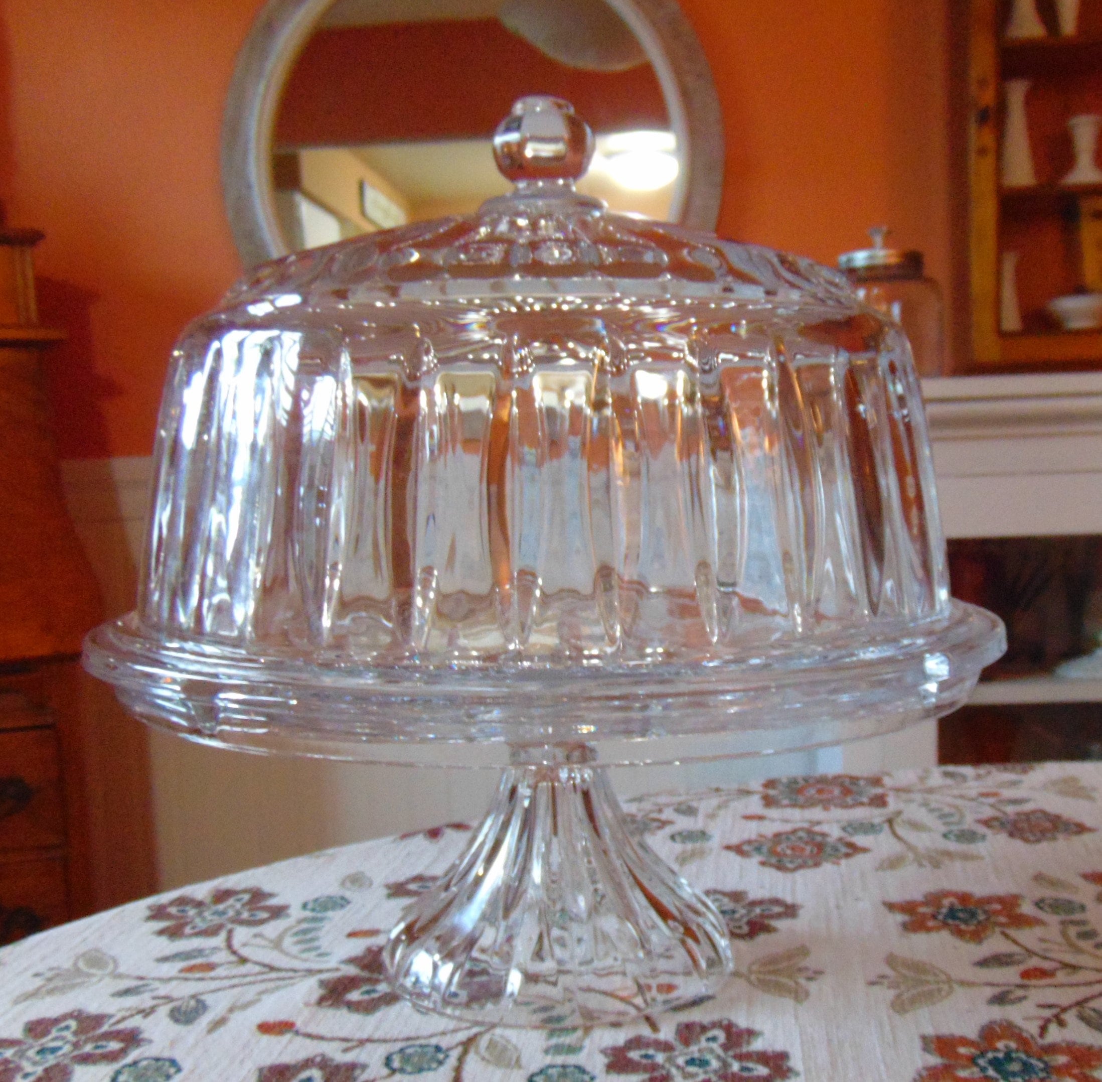Crystal Cake Plate Dome In Cake Stands for sale