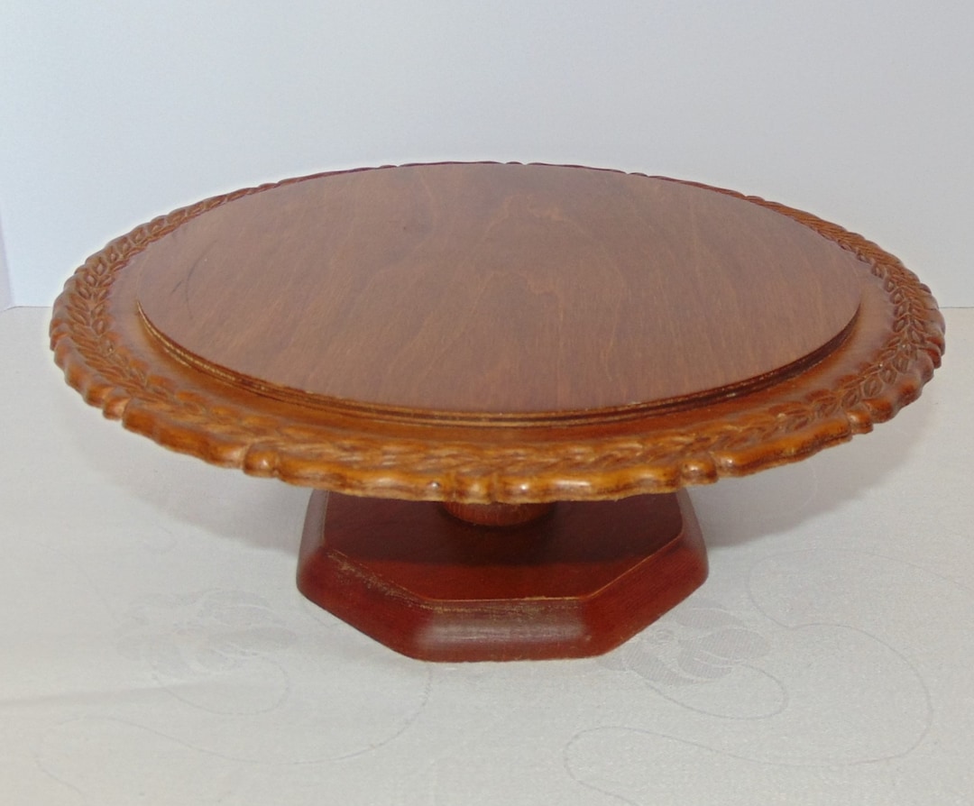 Vintage Cake Stand, Wood Cake Stand, Vintage Wedding Cake Stand, French