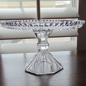 Crystal Glass Cake Stand, Small Cake Stand, Dessert Pedestal Stand, Weddings, Baby Shower, Small Dessert Stand image 1