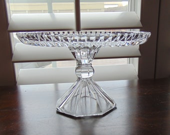 Crystal Glass Cake Stand, Small Cake Stand, Dessert Pedestal Stand, Weddings, Baby Shower, Small Dessert Stand