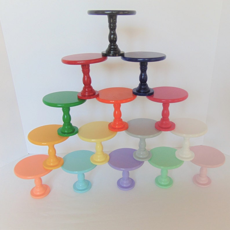4.0 Single cupcake stand, Mini cupcake stand, Individual cupcake stand, Wedding Favor, Baby Shower, Birthday, Photo Prop image 1