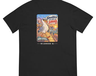 Shoobies Are Just So Smug T-Shirt, Funny Seagull Wildwood NJ Boardwalk Tee