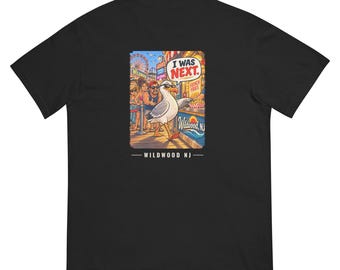 I Was Next Smug Seagull T-Shirt, Funny Wildwood NJ Boardwalk Tee