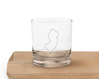 The Wildwoods Rocks Glass, Wildwood NJ Map Whiskey Glass, North Wildwood Wildwood Crest, Jersey Shore Gift