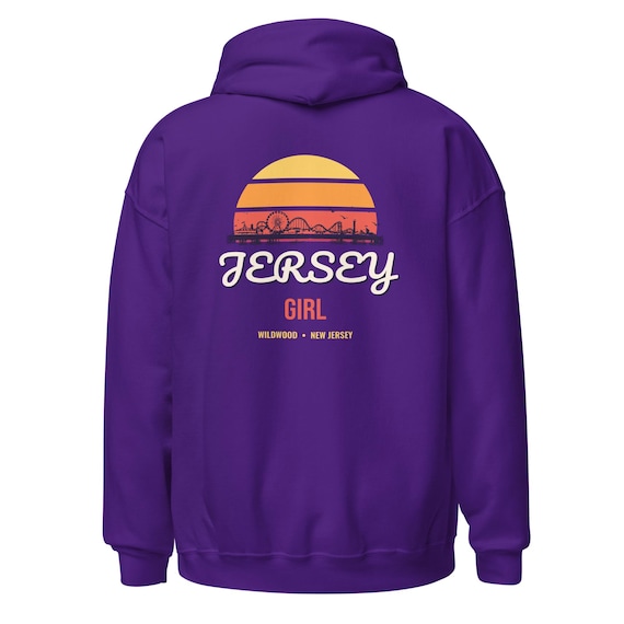 Jersey Girl Hoodie, Purple & Black