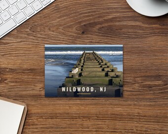 Watch Your Fries Wildwood NJ Postcard, Funny Seagull Jetty Photo Card