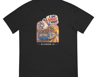 I Do What I Want Smug Seagull T-Shirt, Funny Wildwood NJ Boardwalk Tee