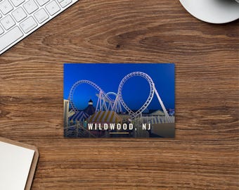 Loop de Loop Wildwood NJ Postcard, Boardwalk Roller Coaster Photo Card