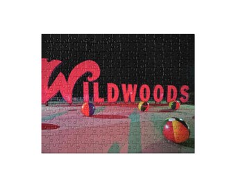 Wildwoods Sign Jigsaw Puzzle, Wildwood NJ Beach Ball Photo Puzzle, 252 Pieces