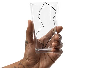 The Wildwoods Pint Glass, North Wildwood West Wildwood Wildwood Crest NJ Map Beer Glass, Jersey Shore Gift