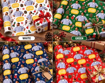 Funny Christmas Gift Wrapping Paper, It Ain't Ya Booty It's Ya Beauty Retro Comedy Graphic Holiday Gift Wrap Roll