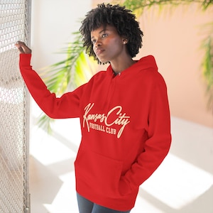 Kansas City Football Club Hoodie | Vintage KC Script Sweatshirt | Retro Kansas City Pullover | Unisex Garment-Dyed Hoodie image 12
