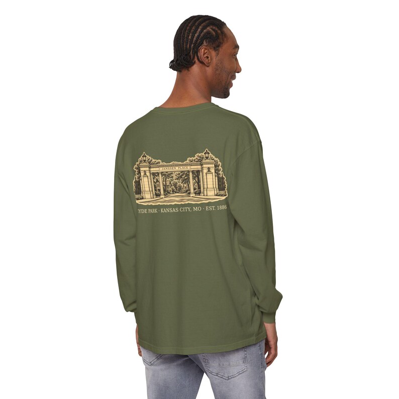 Hyde Park Kansas City Long Sleeve, 64109 Zip Code Shirt, Vintage KC Neighborhood Tee, Comfort Colors Long Sleeve, KC Gift image 19