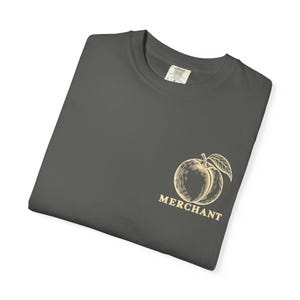 Peach Merchant Tee | Minimalist Pocket Print Shirt | Funny Fruit Comfort Colors Tee | Gift for Him image 6