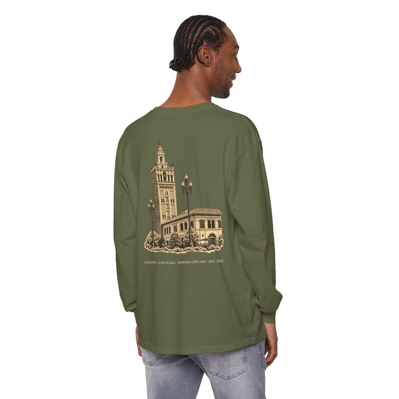 Country Club Plaza Kansas City Long Sleeve Shirt, 64112 Zip Code Tee, Vintage KC Neighborhood Shirt, Comfort Colors, Kansas City Gift image 19