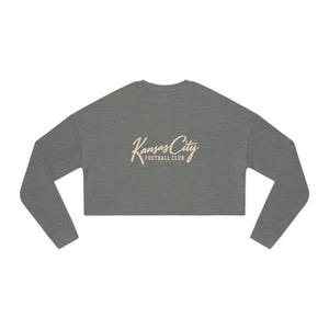 Kansas City Football Club Cropped Sweatshirt, Women's KC Crop Crewneck, Kansas City Football Sweatshirt, Game Day Crop Top, KC Gift image 6