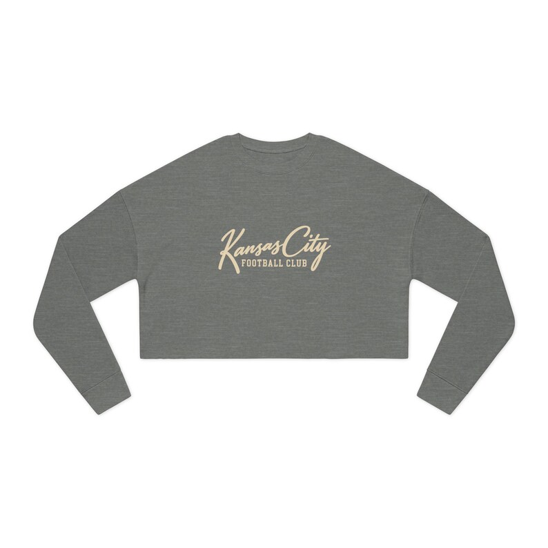 Kansas City Football Club Cropped Sweatshirt, Women's KC Crop Crewneck, Kansas City Football Sweatshirt, Game Day Crop Top, KC Gift image 6