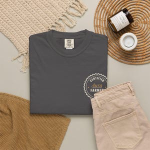 Certified Aura Farmer Tee | Minimalist Pocket Print Shirt | Funny Slang Comfort Colors Tee | Gift for Him image 8
