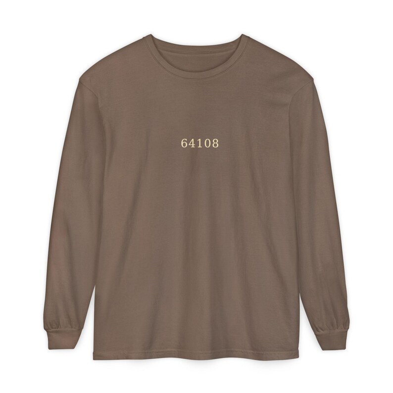 18th and Vine Kansas City Long Sleeve, 64108 Zip Code Shirt, KC Jazz District Tee, Vintage Comfort Colors Long Sleeve, KC Gift image 1
