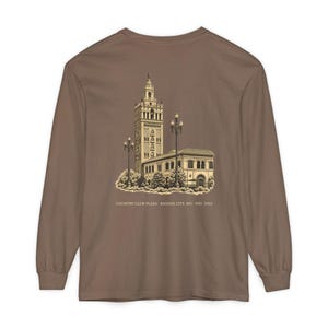 Country Club Plaza Kansas City Long Sleeve Shirt, 64112 Zip Code Tee, Vintage KC Neighborhood Shirt, Comfort Colors, Kansas City Gift image 2