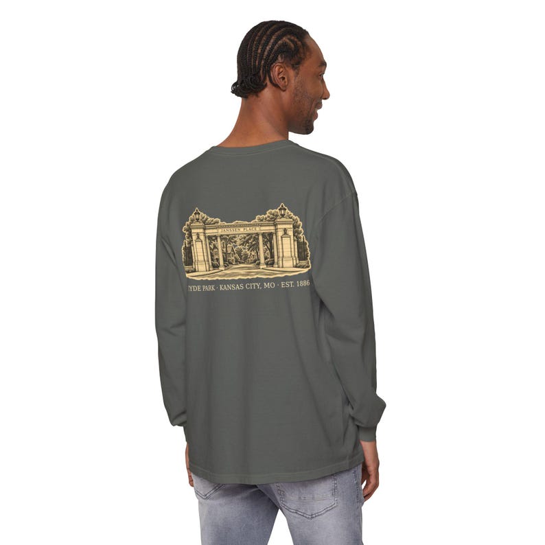 Hyde Park Kansas City Long Sleeve, 64109 Zip Code Shirt, Vintage KC Neighborhood Tee, Comfort Colors Long Sleeve, KC Gift image 18