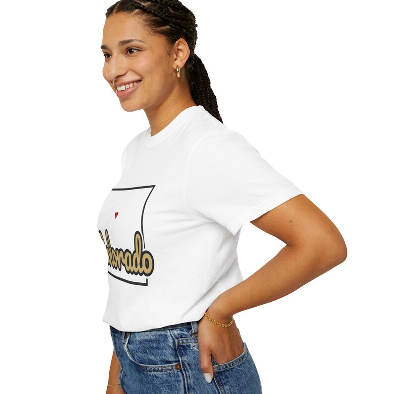Colorado Script State Tee | Vintage Comfort Colors Shirt | Heart on Denver | Colorado Gift image 18