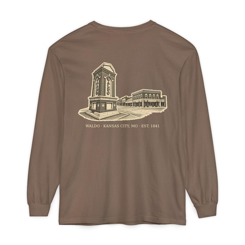 Waldo Kansas City Long Sleeve, 64114 Zip Code Shirt, Vintage KC Neighborhood Tee, Comfort Colors Long Sleeve, Kansas City Gift image 2