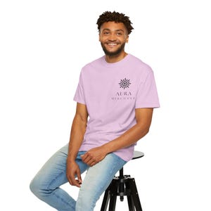 Aura Merchant Tee | Minimalist Pocket Print Shirt | Funny Gen Z Slang Comfort Colors Tee | Gift for Him image 12