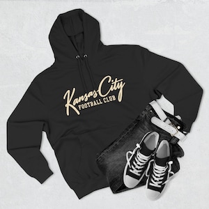Kansas City Football Club Hoodie | Vintage KC Script Sweatshirt | Retro Kansas City Pullover | Unisex Garment-Dyed Hoodie image 5