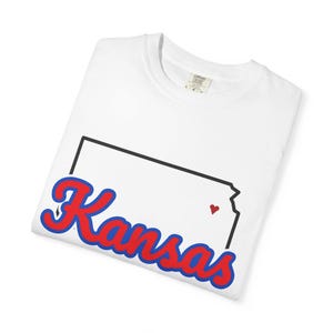 Kansas Script State Tee | Vintage Comfort Colors Shirt | Heart on Topeka | Kansas Gift image 14