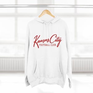 Kansas City Football Club Hoodie | Vintage KC Script Sweatshirt | Retro Kansas City Pullover | Unisex Garment-Dyed Hoodie image 13