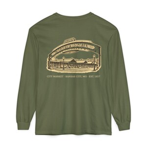 City Market Kansas City Long Sleeve Shirt, 64106 Zip Code Tee, Vintage KC Neighborhood Shirt, Comfort Colors, Kansas City Gift image 6