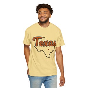 Camiseta con el logo de Texas / Camiseta vintage Comfort Colors / Corazón en Austin / Regalo de Texas imagen 10
