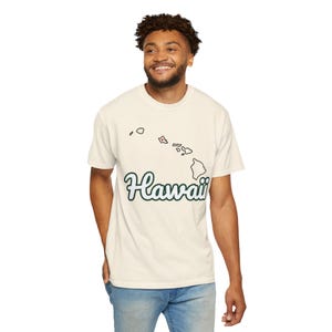 Hawaii Script State Tee | Vintage Comfort Colors Shirt | Heart on Honolulu | Hawaii Gift image 9