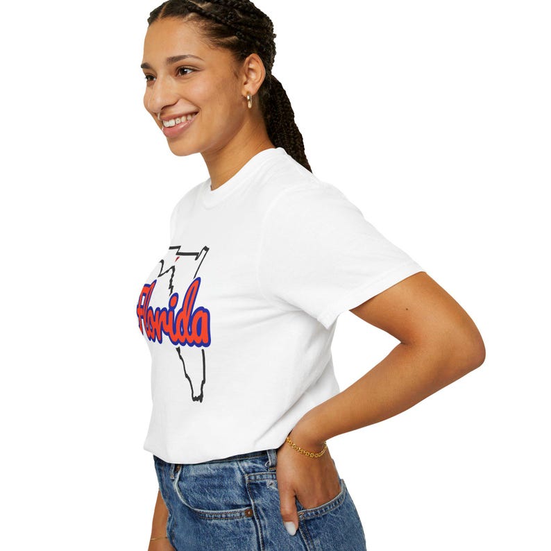 Florida Script State Tee | Vintage Comfort Colors Shirt | Heart on Tallahassee | Florida Gift image 17