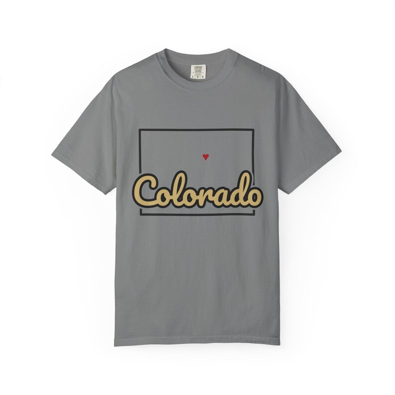 Colorado Script State Tee | Vintage Comfort Colors Shirt | Heart on Denver | Colorado Gift image 11
