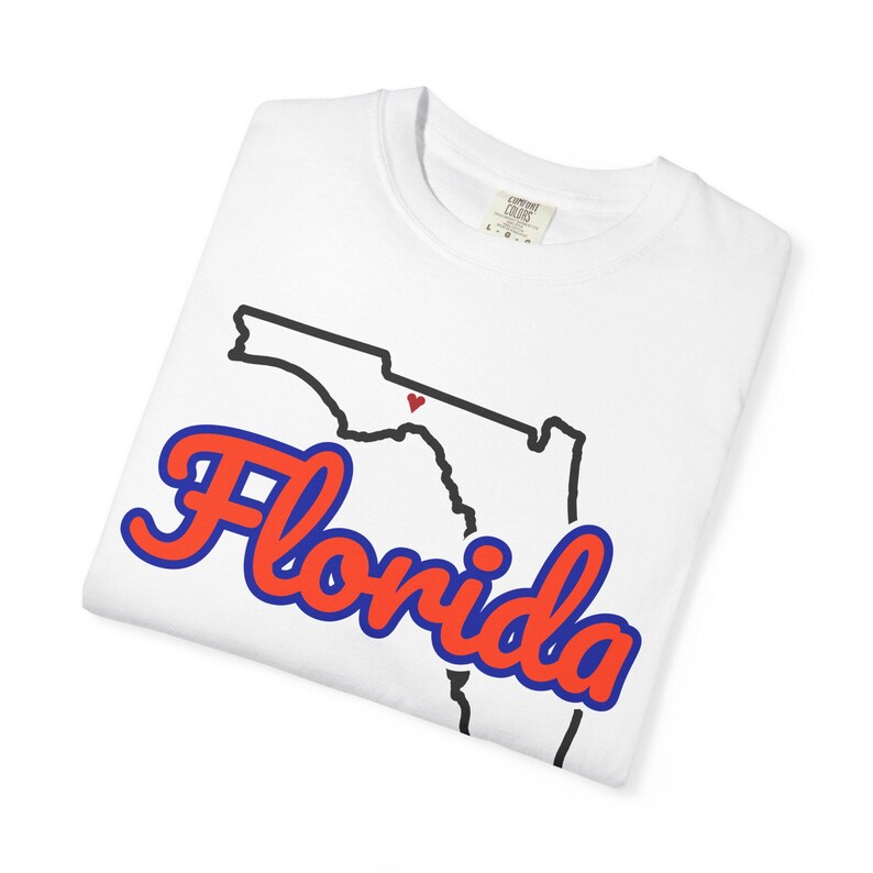 Florida Script State Tee | Vintage Comfort Colors Shirt | Heart on Tallahassee | Florida Gift image 15