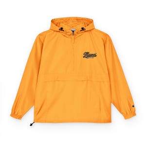 Missouri Football Embroidered Anorak Jacket, Champion Packable Pullover Windbreaker, Vintage Script Missouri Game Day Jacket, Gold