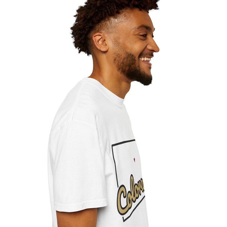 Colorado Script State Tee | Vintage Comfort Colors Shirt | Heart on Denver | Colorado Gift image 6