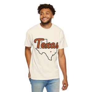 Camiseta con el logo de Texas / Camiseta vintage Comfort Colors / Corazón en Austin / Regalo de Texas imagen 9