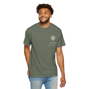Aura Merchant Tee | Minimalist Pocket Print Shirt | Funny Gen Z Slang Comfort Colors Tee | Gift for Him image 17