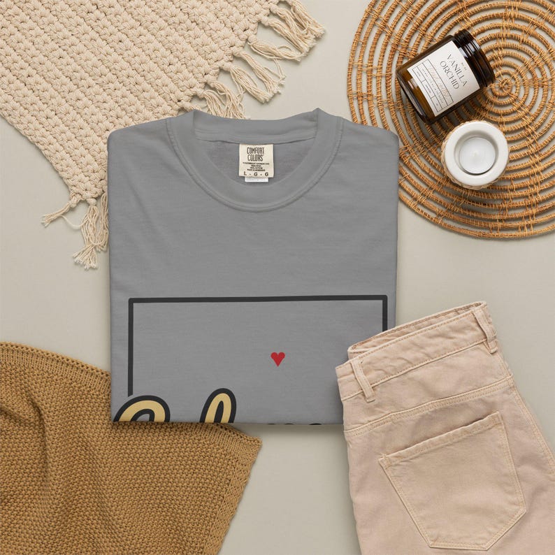 Colorado Script State Tee | Vintage Comfort Colors Shirt | Heart on Denver | Colorado Gift image 15