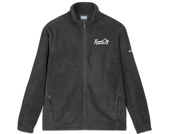 Kansas City Embroidered Fleece Jacket | Columbia Full Zip Fleece | KC Script Embroidery | Gift for Him or Her