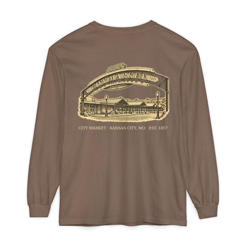 City Market Kansas City Long Sleeve Shirt, 64106 Zip Code Tee, Vintage KC Neighborhood Shirt, Comfort Colors, Kansas City Gift image 2