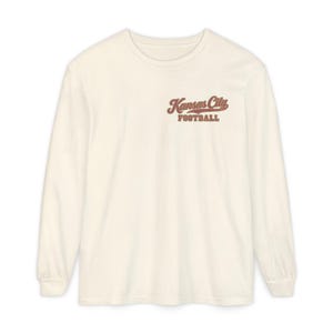 Kansas City Football Long Sleeve Tee, Retro Wolf Mascot Shirt, Old School Wolf Shirt